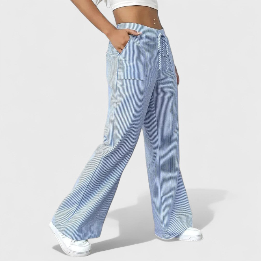 Dominique - Pohodlné Široké Kalhoty