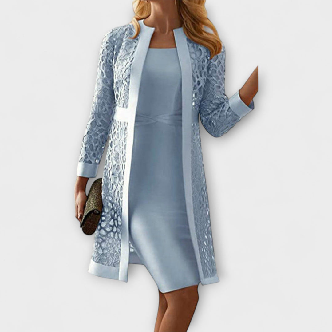 Runa - Elegantní dvoudílné krajkové šaty