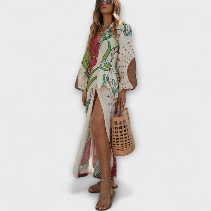 Tracey - Maxi šaty s vázáním