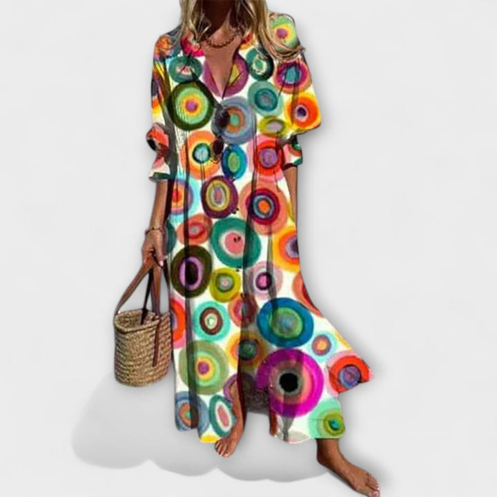 Lila - Lichotivé Maxi Šaty s Krytím Břicha