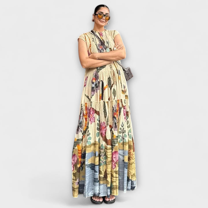 Elegantní plisované šaty s dlouhým rukávem