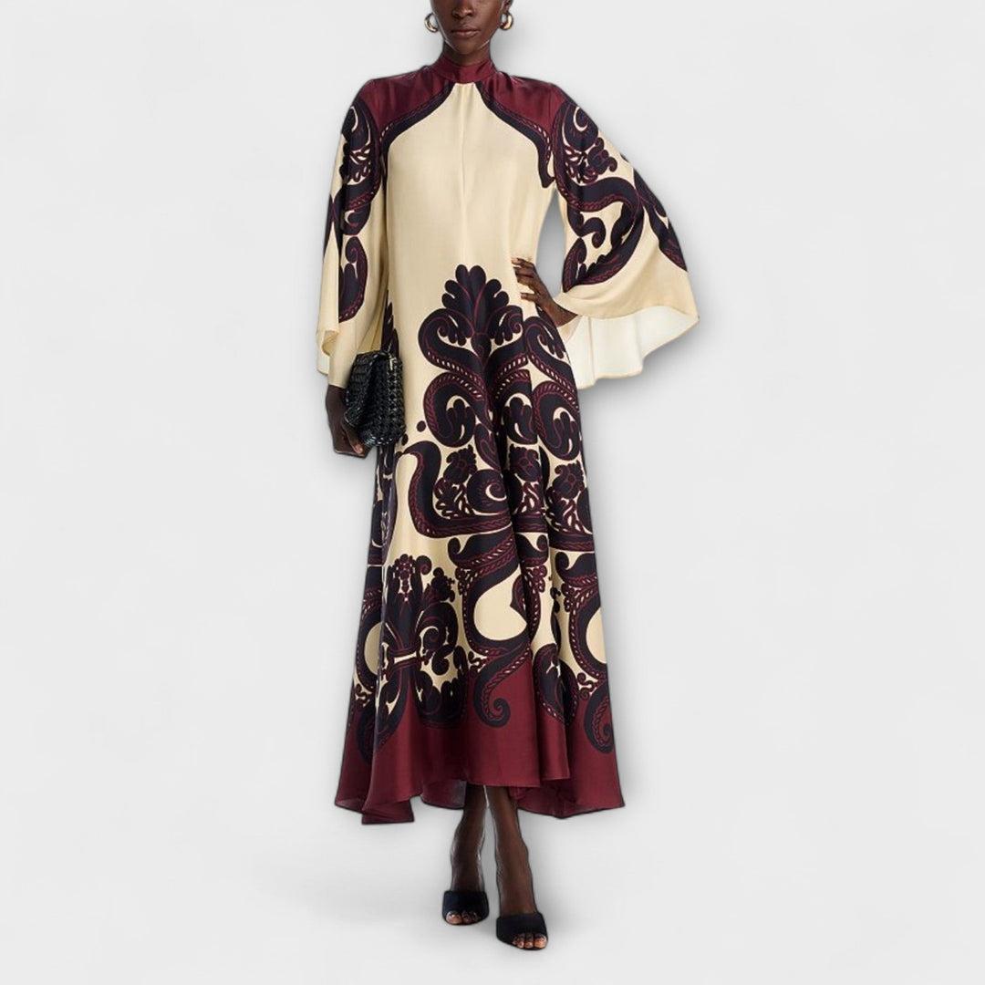 Lucy - Ohromující maxi šaty s potiskem grenadilly pro bez námahy elegantní vzhled