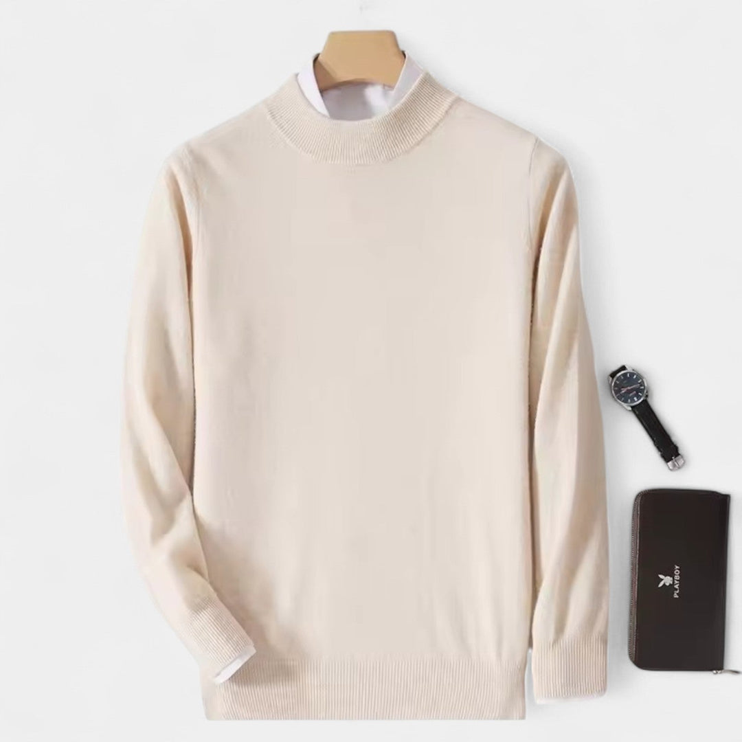 Alex - Unisex kašmírový svetr s vysokým límcem